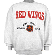 NHL (Russell Athletic) - Detroit Red Wings Crew Neck Sweatshirt 1990s Large Vintage Retro Hockey