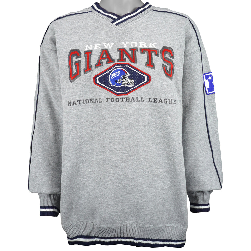 NFL (Lee) - New York Giants Embroidered Spell-Out Sweatshirt 1990s X-Large Vintage Retro Football