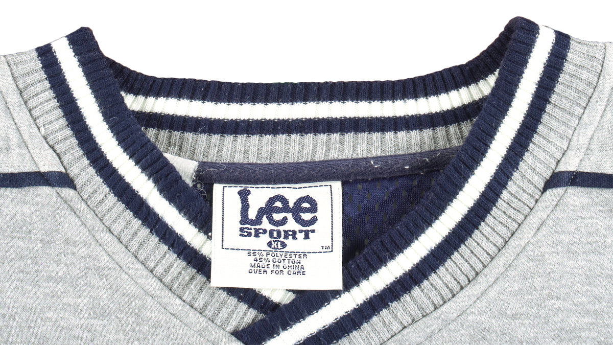NFL (Lee) - New York Giants Embroidered Spell-Out Sweatshirt 1990s X-Large Vintage Retro Football