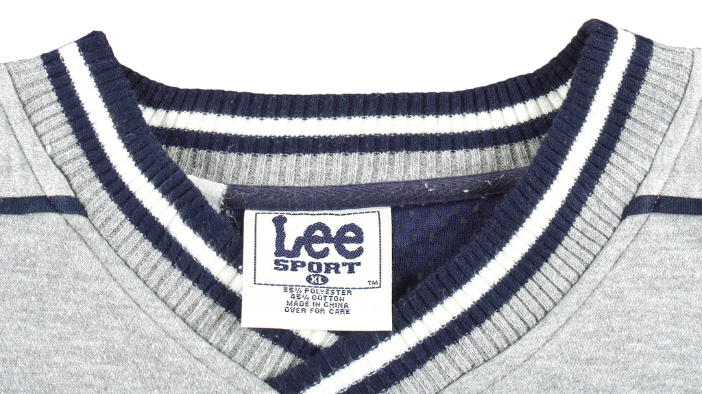 NFL (Lee) - New York Giants Embroidered Spell-Out Sweatshirt 1990s X-Large Vintage Retro Football