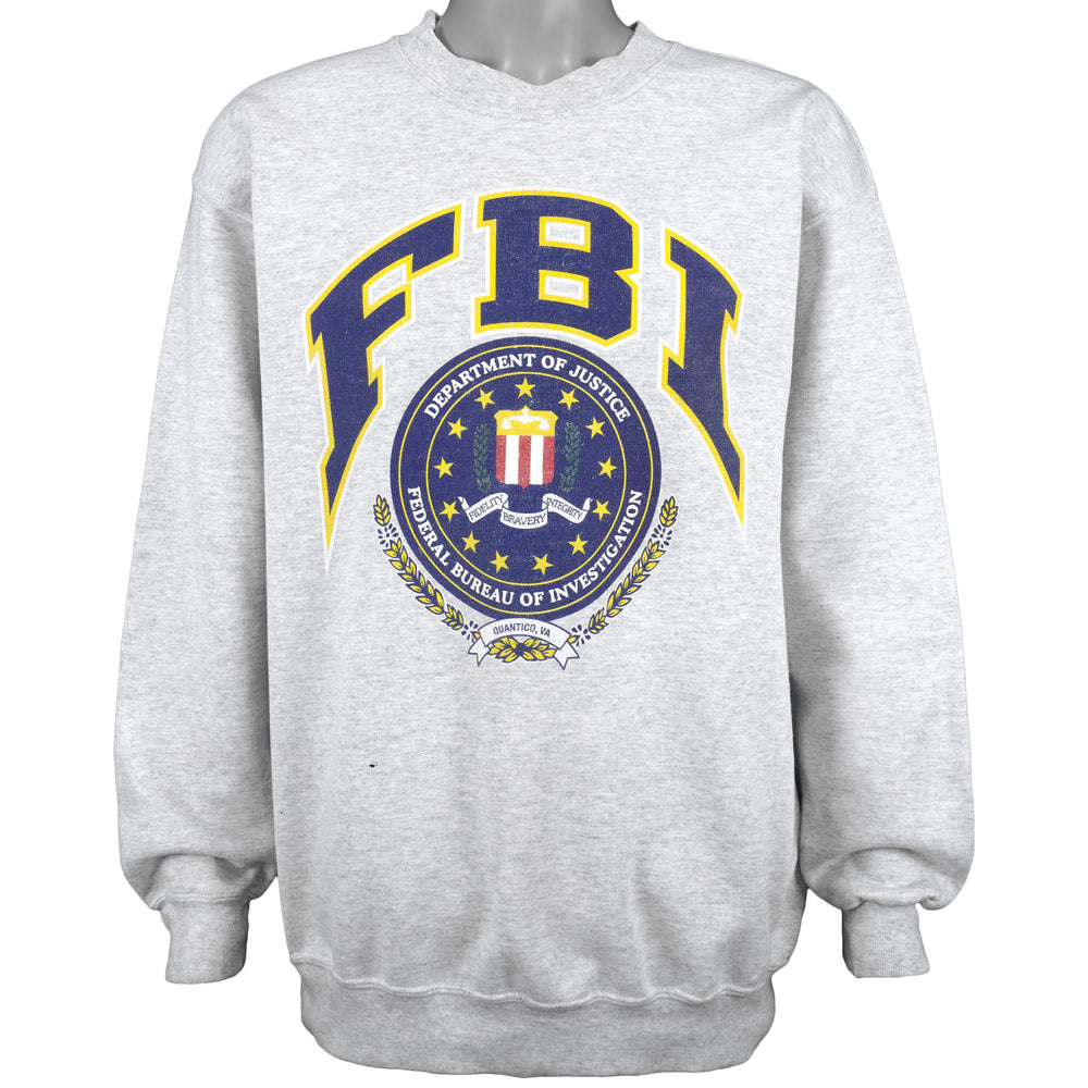 Vintage (Gildan) - FBI Crew Neck Sweatshirt 1990s Large Vintage Retro