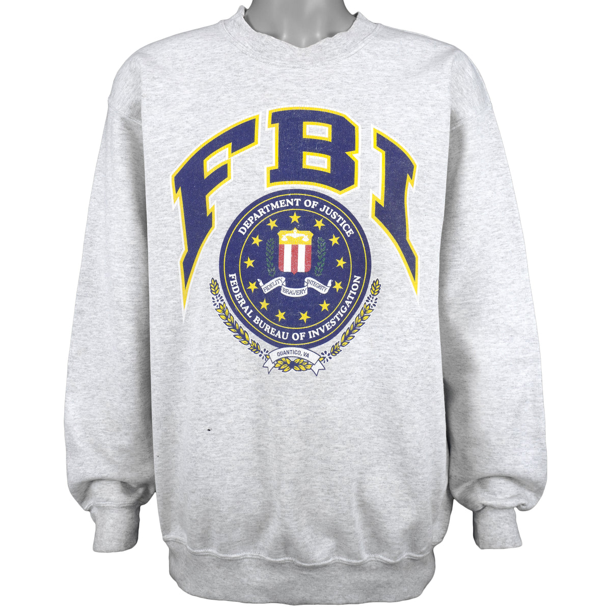 Vintage (Gildan) - FBI Crew Neck Sweatshirt 1990s Large Vintage Retro