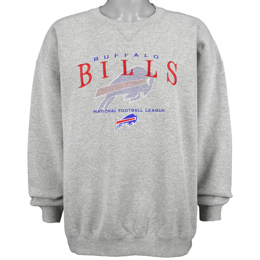 NFL (Lee) - Buffalo Bills Embroidered Crew Neck Sweatshirt 1990s X-Large Vintage Retro Football