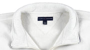 Tommy Hilfiger - White Spell-Out 1/4 Zip Sweatshirt X-Large Vintage Retro