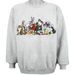 Looney Tunes (Acme Clothing) - Looney Characters Crew Neck Sweatshirt 1990s X-Large Vintage Retro