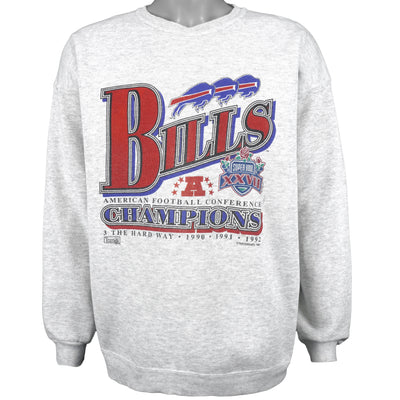 NFL (Hanes) - Buffalo Bills, AFC Champs Crew Neck Sweatshirt 1993 X-Large