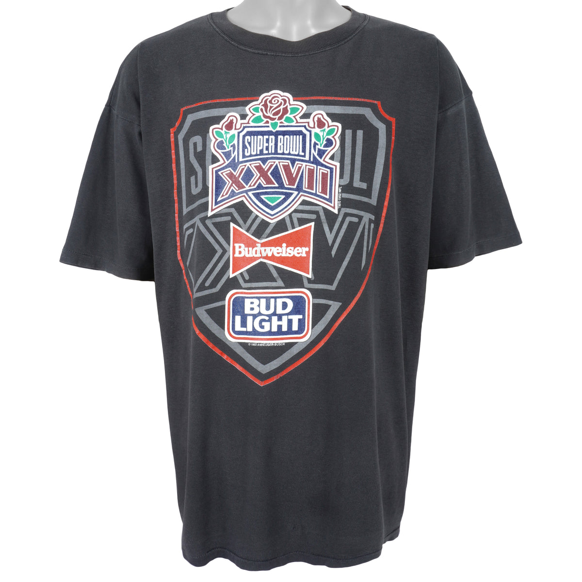 NFL - Bud Light Super Bowl XXVII T-Shirt 1992 X-Large Vintage Retro Football