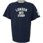Stussy - London INT2 Spell-Out T-Shirt 1990s X-Large Vintage Retro