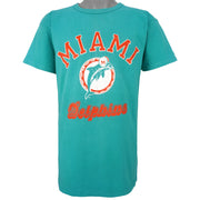 Champion - Miami Dolphins Spell-Out T-Shirt 1990s Large Vintage Retro Football