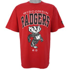 Starter - Wisconsin Badgers Spell-Out T-Shirt 1990s Large Vintage Retro Football College