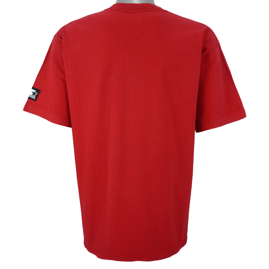 Starter - Wisconsin Badgers Spell-Out T-Shirt 1990s Large Vintage Retro Football College
