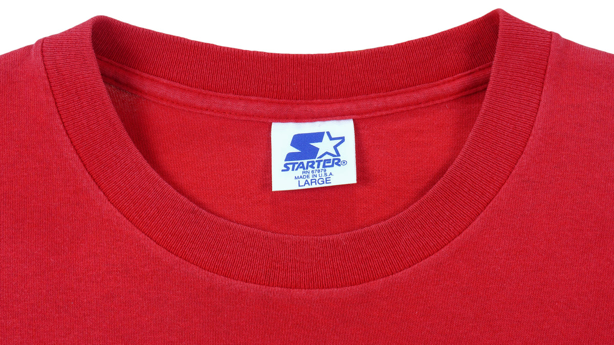 Starter - Wisconsin Badgers Spell-Out T-Shirt 1990s Large Vintage Retro Football College