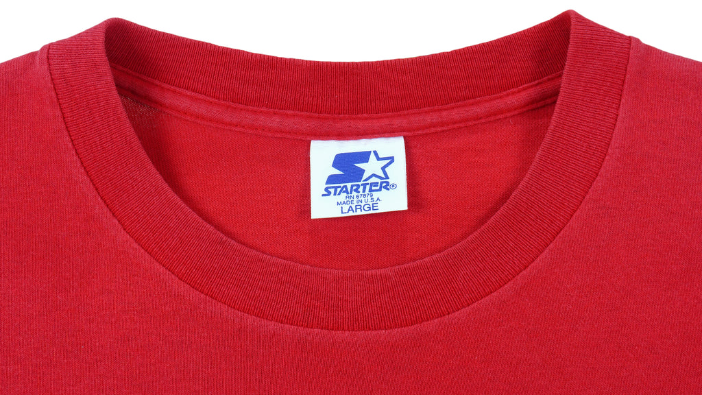 Starter - Wisconsin Badgers Spell-Out T-Shirt 1990s Large Vintage Retro Football College