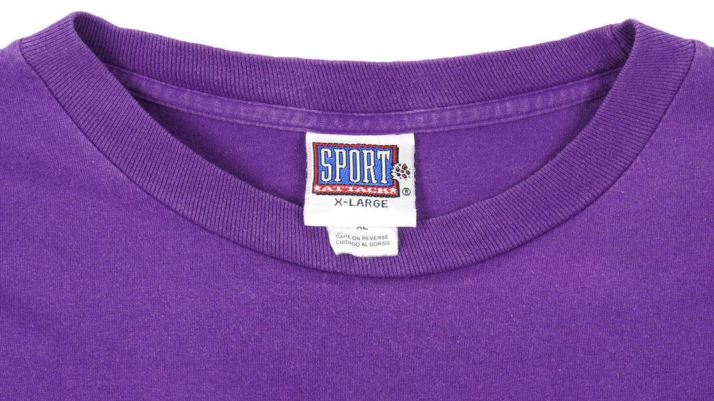 NFL (Sport Attack) - Minnesota Vikings Spell-Out T-Shirt 1999 X-Large Vintage Retro Football