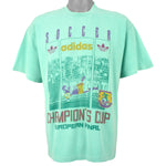 Adidas - Champions Cup European Final Soccer T-Shirt 1990s Large