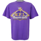 NFL (Logo Athletic) - Minnesota Vikings Spell-Out T-Shirt 1990s Large Vintage Retro Football
