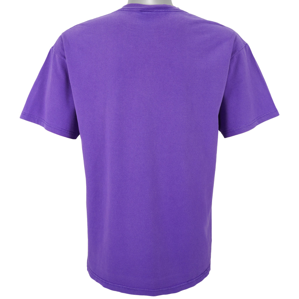 NFL (Logo Athletic) - Minnesota Vikings Spell-Out T-Shirt 1990s Large Vintage Retro Football