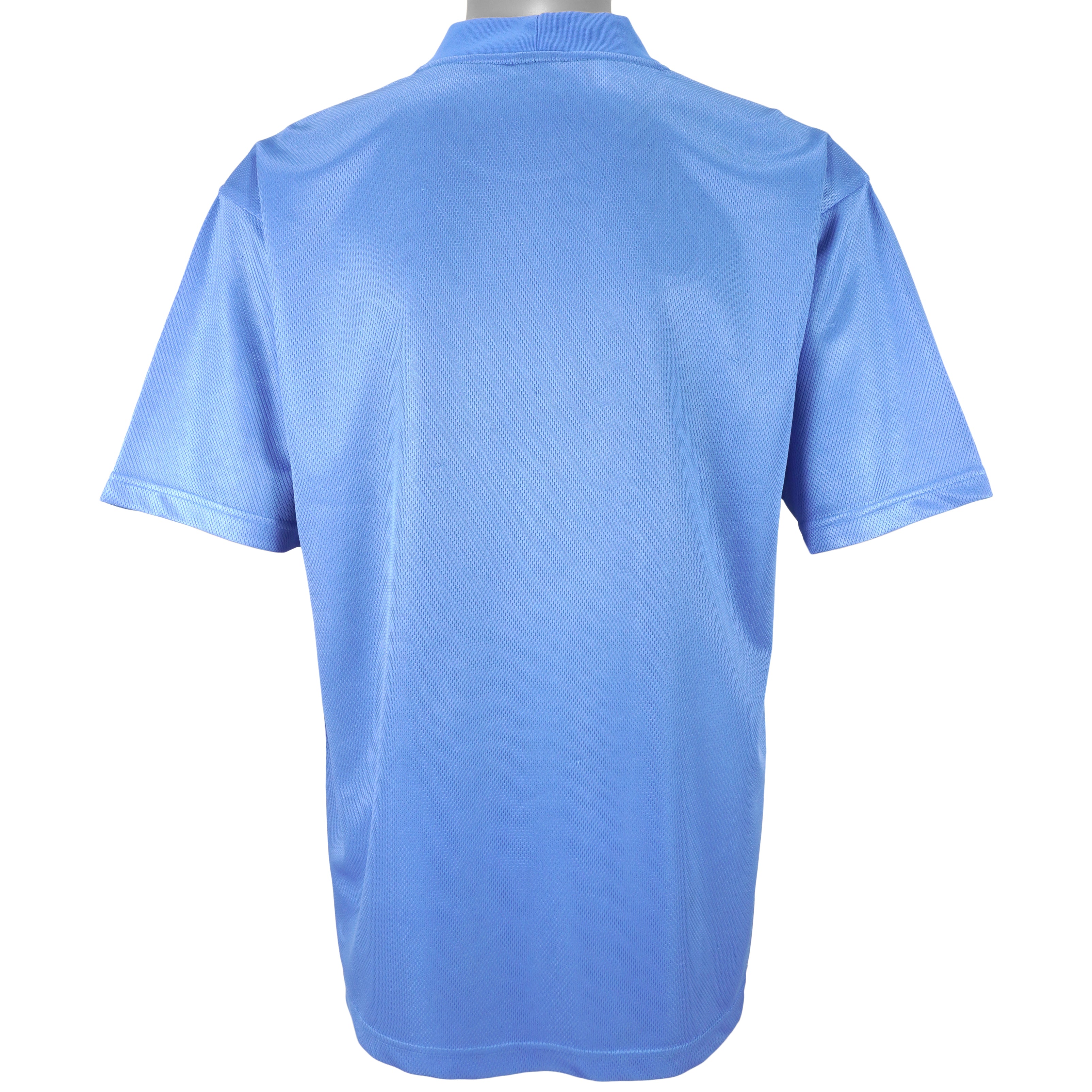 Nike - Light Blue Mesh Classic T-Shirt 1990s Large Vintage Retro 