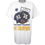 NFL - San Diego Chargers Spell-Out T-Shirt 1994 X-Large Vintage Retro Football