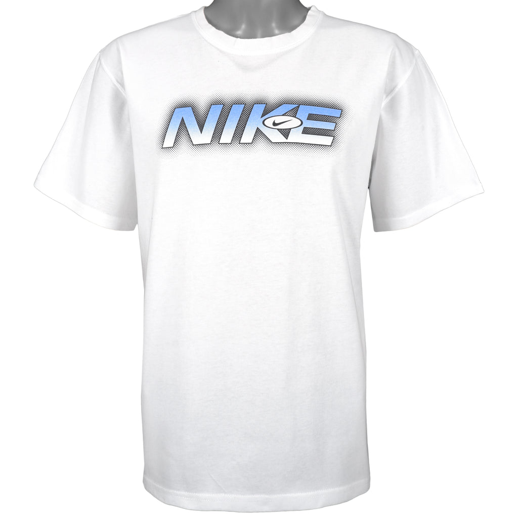 Nike - White Spell-Out T-Shirt 1990s Large Vintage Retro
