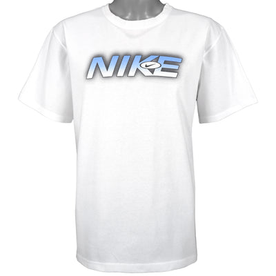 Nike - White Spell-Out T-Shirt 2000s Large