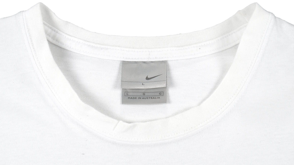 Nike - White Spell-Out T-Shirt 1990s Large Vintage Retro