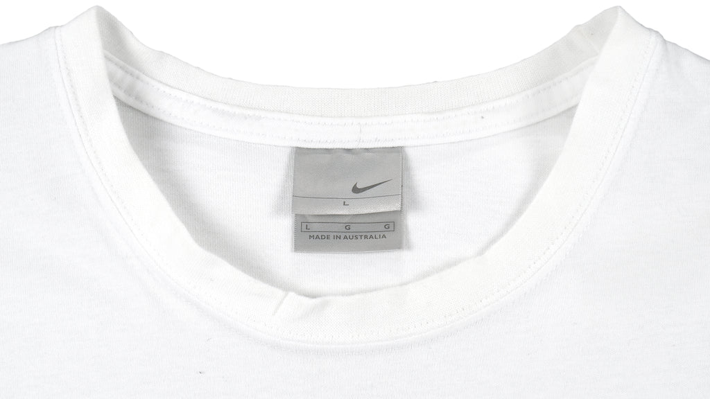 Nike - White Spell-Out T-Shirt 1990s Large Vintage Retro