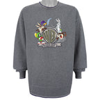 Looney Tunes - Property of WB Embroidered Crew Neck Sweatshirt 2000s X-Large Vintage Retro