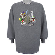 Looney Tunes - Property of WB Embroidered Crew Neck Sweatshirt 2000s X-Large Vintage Retro