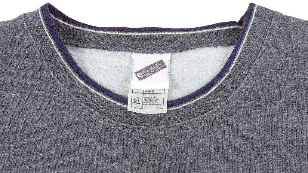 Looney Tunes - Property of WB Embroidered Crew Neck Sweatshirt 2000s X-Large Vintage Retro