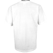 Nike - White Grey Tag Big Logo T-Shirt 1990s Medium Vintage Retro
