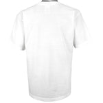 Nike - White Grey Tag Big Logo T-Shirt 1990s Medium Vintage Retro