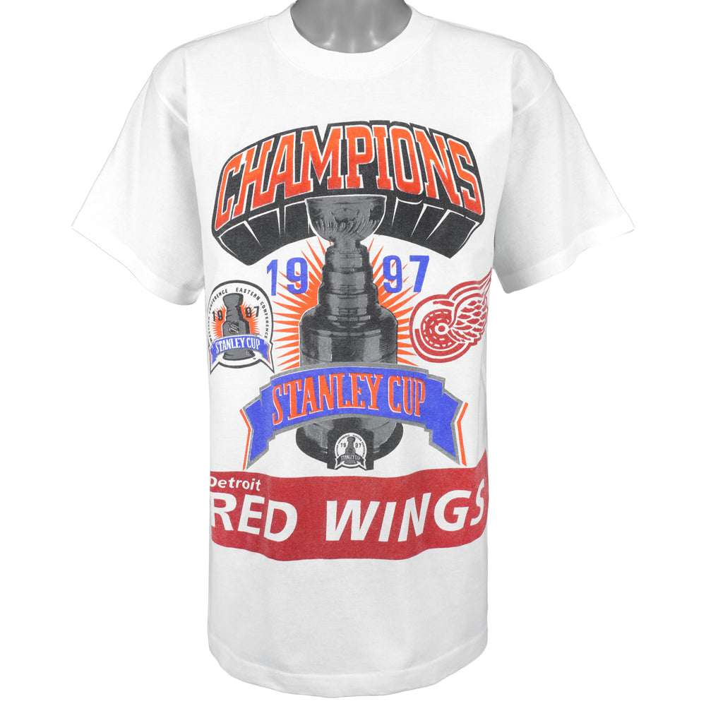 NHL (AAA) - Detroit Red Wings, Stanley Cup Champs Deadstock T-Shirt 1997 Large Vintage Retro Hockey