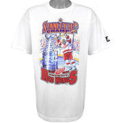 Starter - Detroit Red Wings, Stanley Cup Champs Deadstock T-Shirt 1998 Large Vintage Retro Hockey