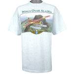 Vintage (Signal Sports) - White Wings Over Alaska Spell-Out T-Shirt 1990s X-Large Vintage Retro