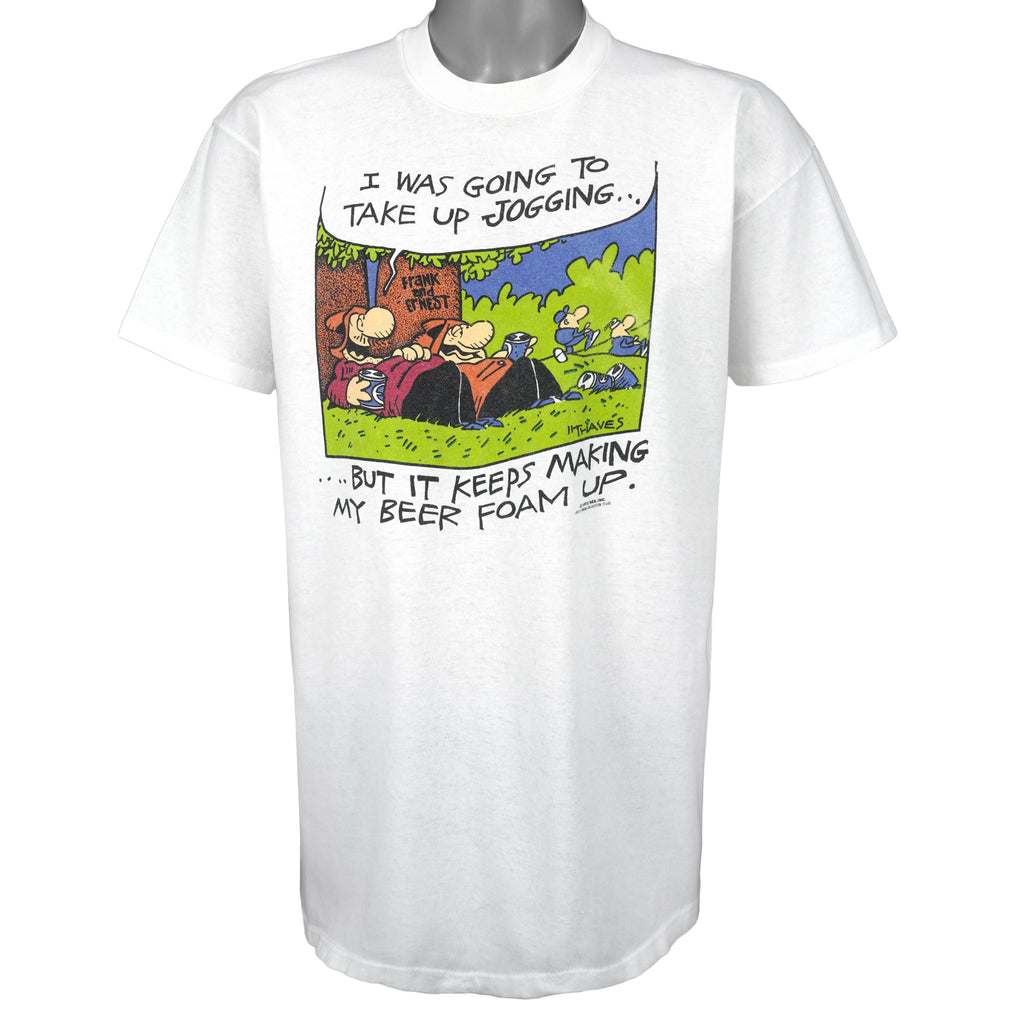 Vintage (Stedman) - Frank & Ernest-Jogging and Beers Deadstock T-Shirt 1972 X-Large Vintage Retro 