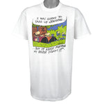 Vintage (Stedman) - Frank & Ernest Jogging & Beers Thaves Funny T-Shirt 1990s X-Large
