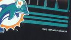 Starter - Miami Dolphins Spell-Out T-Shirt 1997 Medium Vintage Retro Football