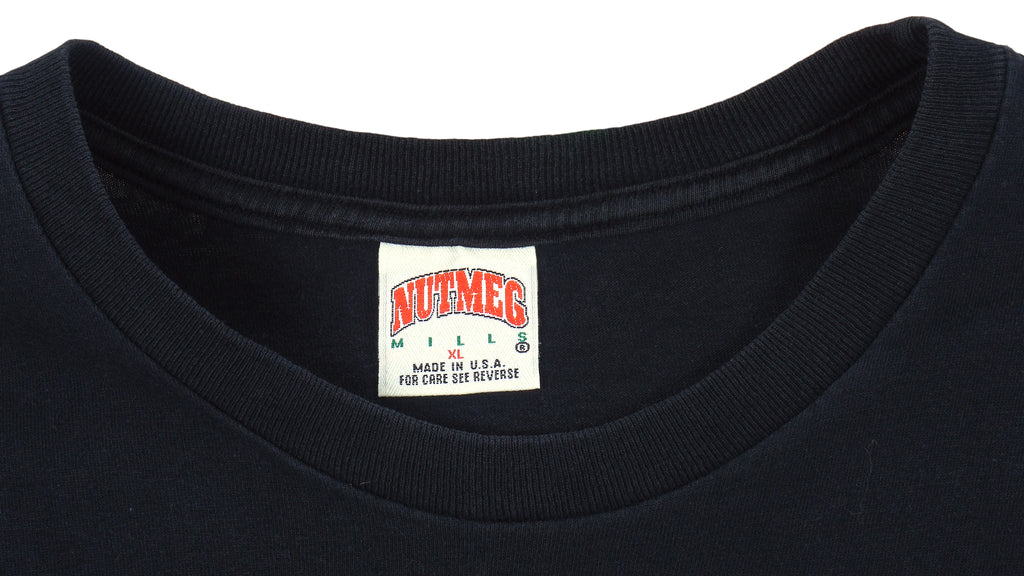 MLB (Nutmeg) - Baltimore Orioles, Triple Threat Spell-Out T-Shirt 1992 X-Large Vintage Retro Baseball