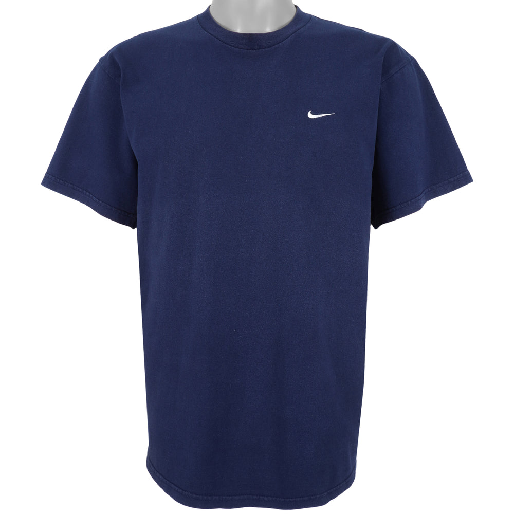 Nike - Blue Classic T-Shirt 1990s Medium Vintage Retro
