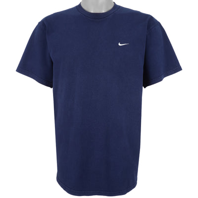Nike - Blue Classic T-Shirt 1990s Medium