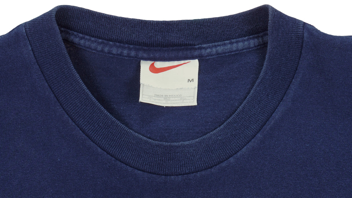 Nike - Blue Classic T-Shirt 1990s Medium Vintage Retro