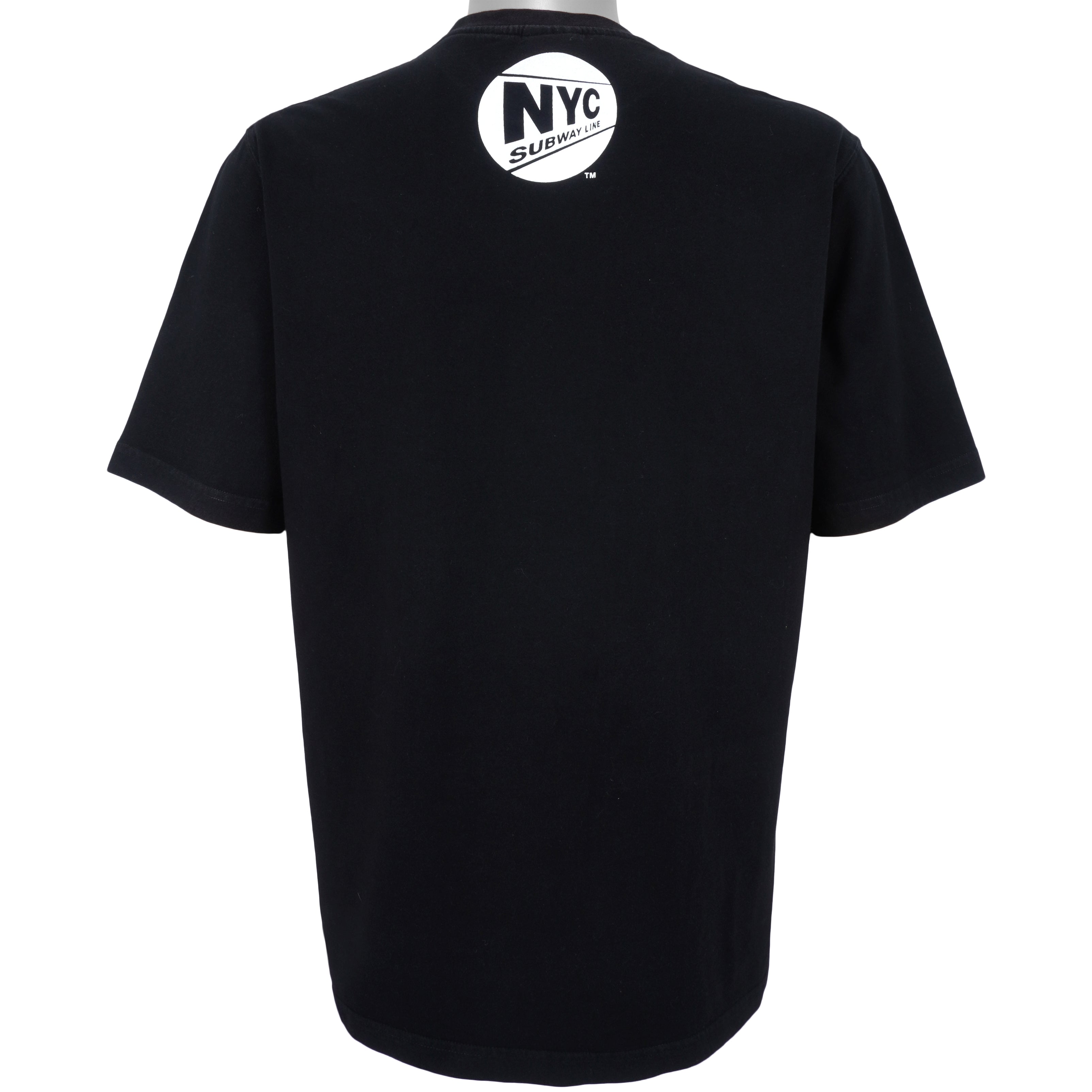 Vintage - New York Manhattan, Subway Line T-Shirt 1990s Large Vintage Retro