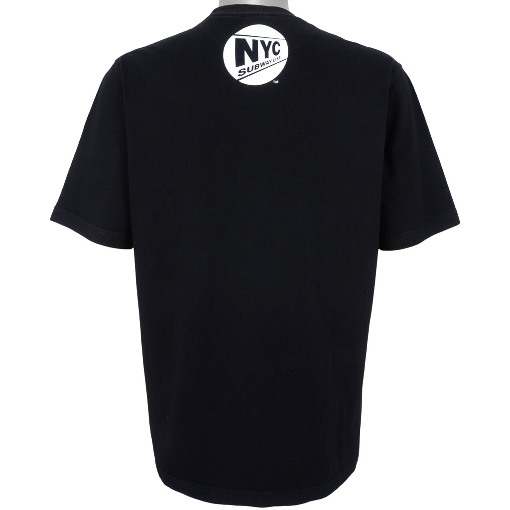 Vintage - New York Manhattan, Subway Line T-Shirt 1990s Large Vintage Retro