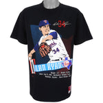 MLB (Nutmeg) - Texas Rangers, Nolan Ryan Spell-Out T-Shirt 1992 Large Vintage Retro Baseball