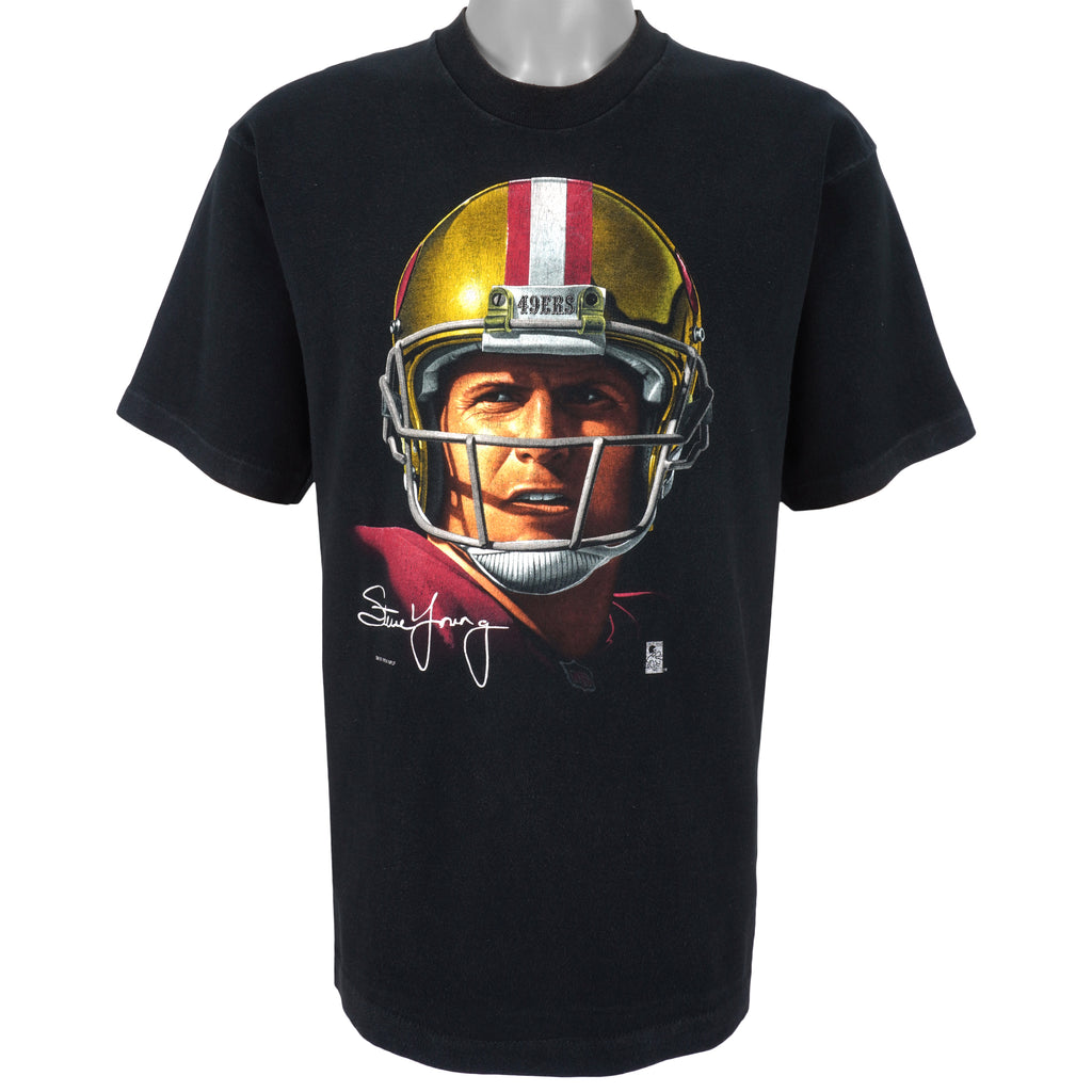 NFL (Salem)- San Francisco 49ers / Steve Young T-Shirt 1994 Large Vintage Retro Football