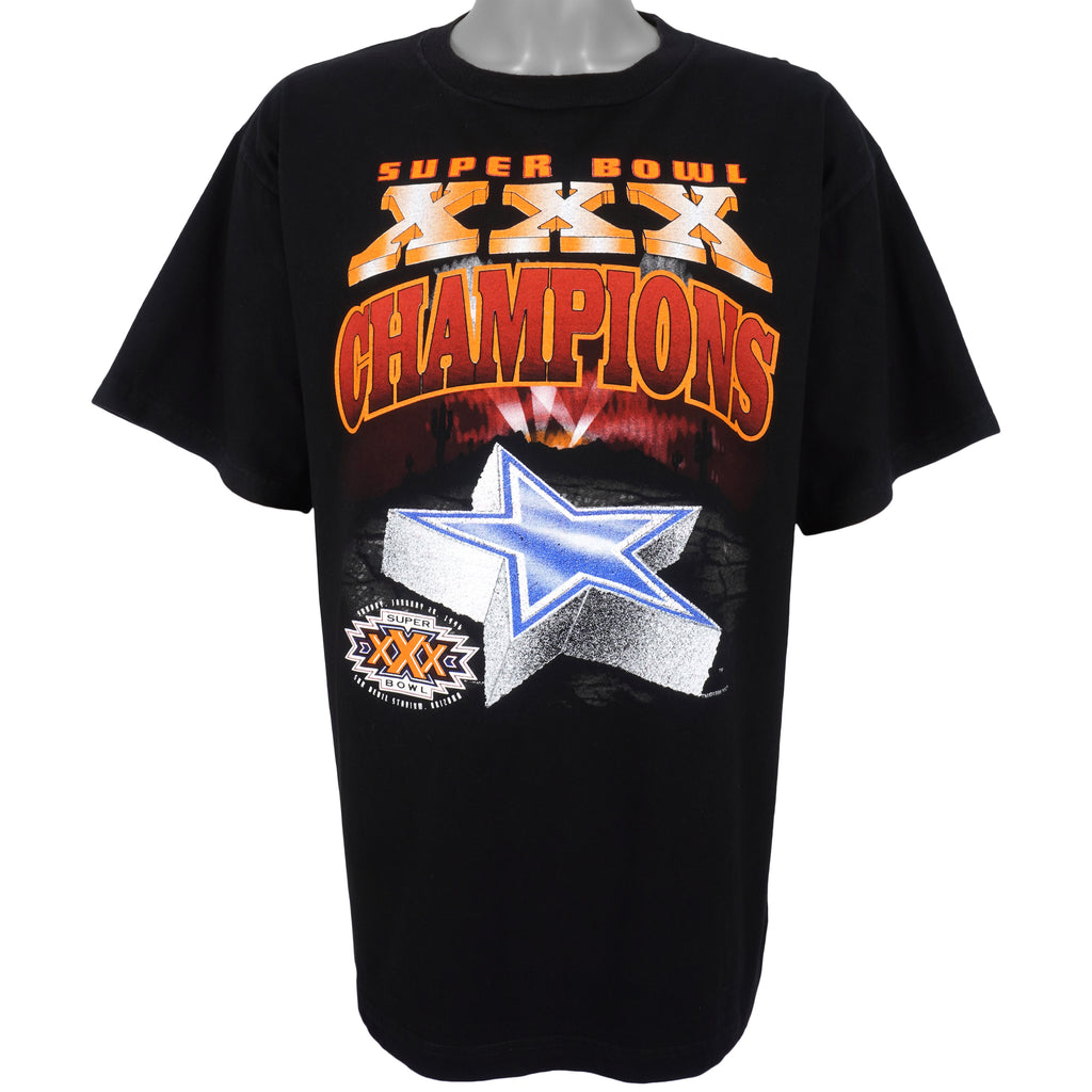 NFL (Tour Champ) - Dallas Cowboys Spell-Out T-Shirt 1996 X-Large Vintage Retro Football