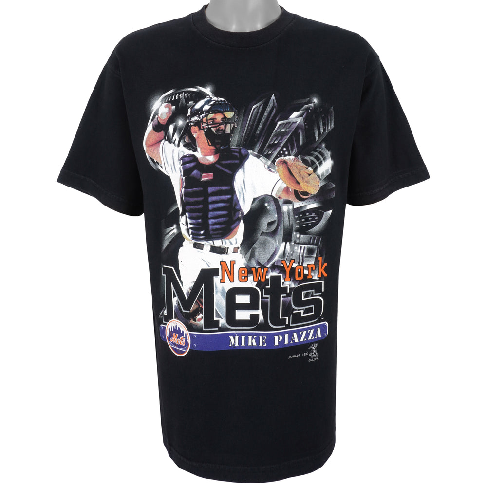 MLB (Sport Attack) - New York Mets, Mike Piazza T-Shirt 1999 Large Vintage Retro Baseball