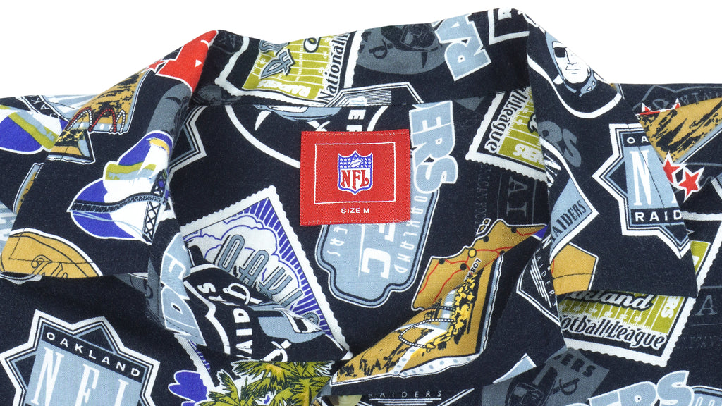NFL - Oakland Raiders Hawaii T-Shirt 1990s Medium Vintage Retro Football