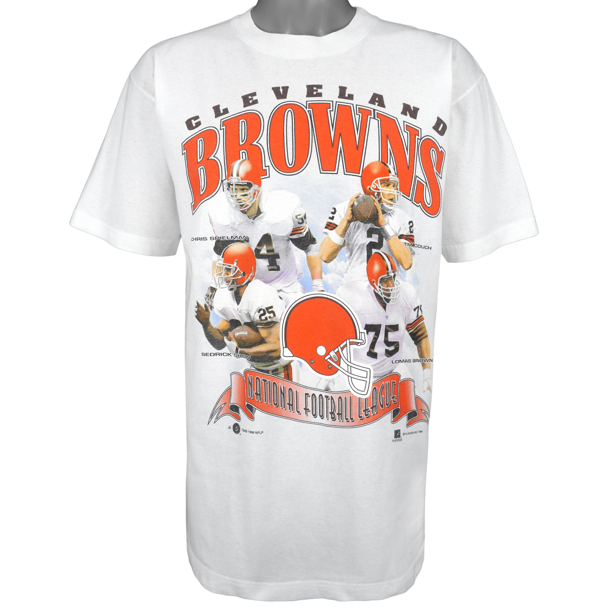 NFL (Sport Attack) - Cleveland Browns Spell-Out T-Shirt 1999 Large Vintage Retro Football